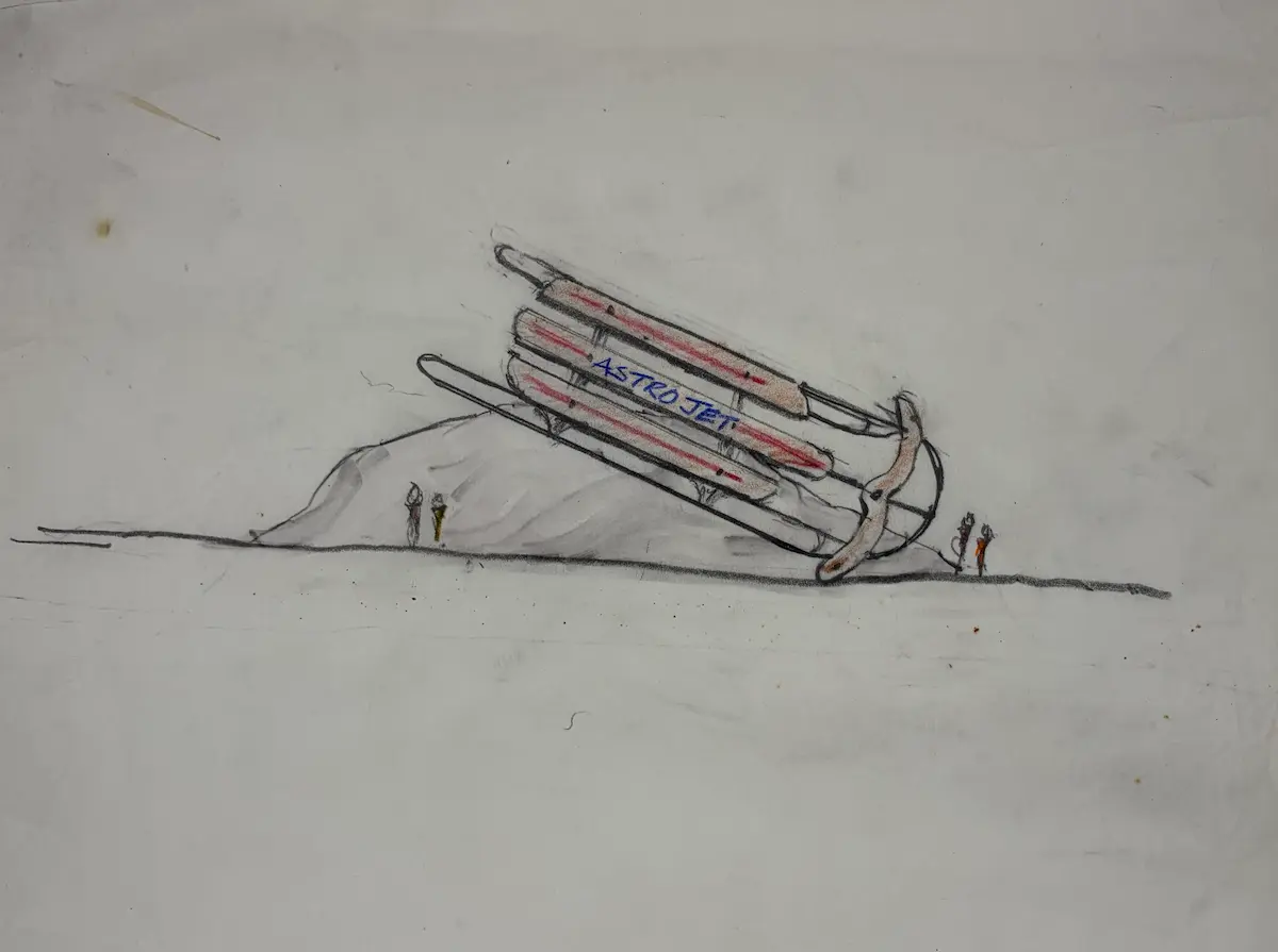 Winter Solstice — giant vintage sled concept